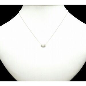 TIFFANY Co Elsa Peretti Bean Pendant Necklace Sterling Silver